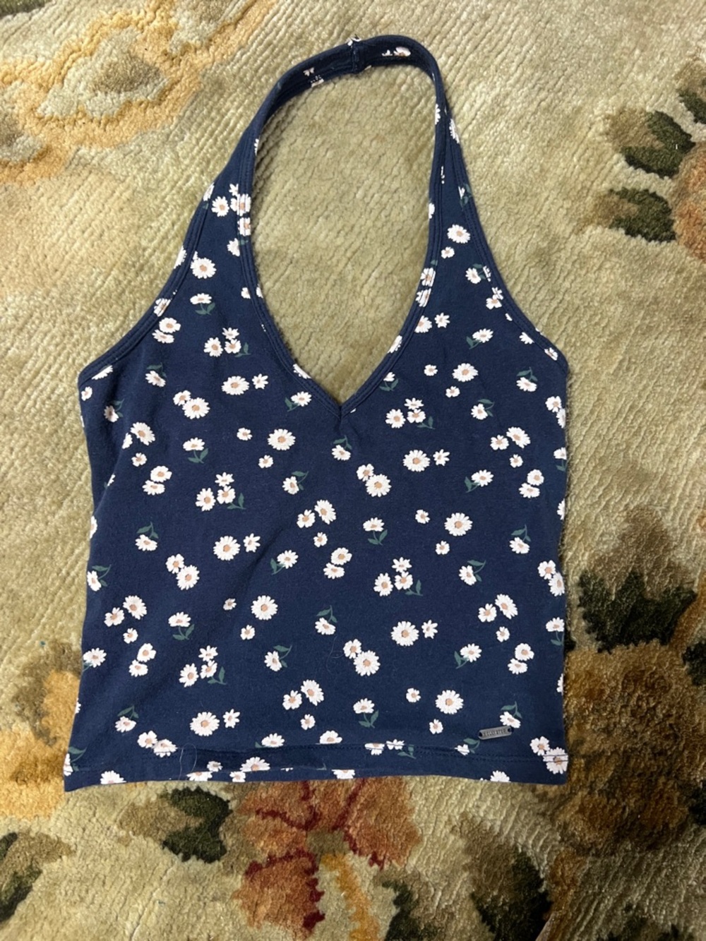 Hollister Navy Floral Halter Camisole